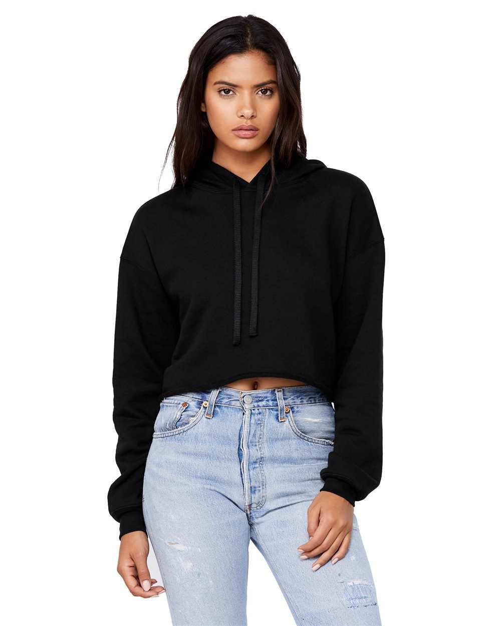 Bella + Canvas 7502 Womens Cropped Fleece Hoodie