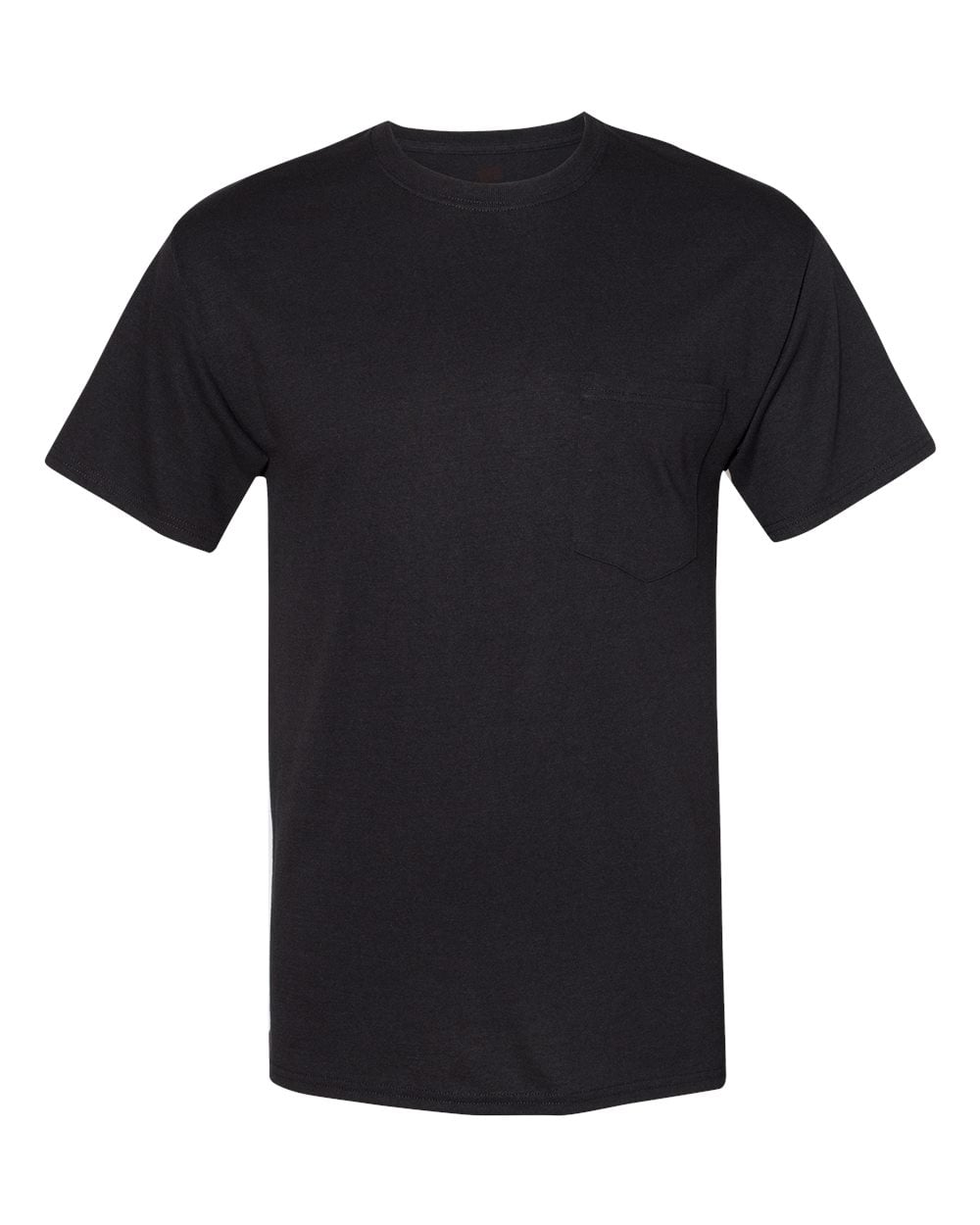 Hanes Workwear T-shirt Con Tasca W110 - Manica Corta In Misto Cotone - Safety Green E Light Steel