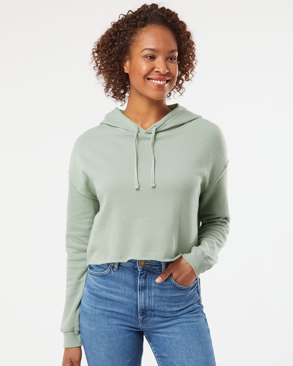 Independent Trading AFX64CRP Women's Crop Sweatshirt