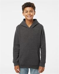 preview image of J. America 8880 Youth Triblend Fleece Hooded Sweatshirt