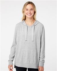 preview image of MV Sport W21404 Women's Sueded Jersey Hooded Sweatshirt