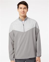 Adidas A546 Heather Chevron Quarter-Zip Wind Pullover