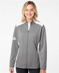 preview image of Adidas A529 Women's Textured Mixed Media Full-Zip Jacket