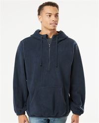 preview image of Burnside 3600 Polar Fleece Quarter-Zip Hooded Pullover