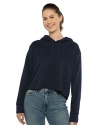 preview image of Next Level 9384 Women's Laguna Sueded Raw Edge Crop Hoodie