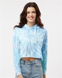 preview image of Colortone 8333 Women's Tie-Dyed Crop Hooded Sweatshirt