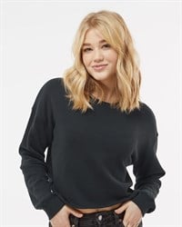 preview image of Independent Trading Co. AFX24CRP Women's Lightweight Crop Crew Pullover