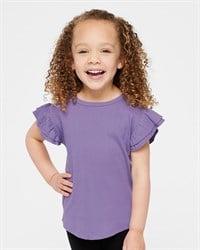 Rabbit Skins 3339 Toddler Flutter Sleeve Tee