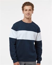 preview image of J. America 8646 Varsity Fleece Crewneck Sweatshirt