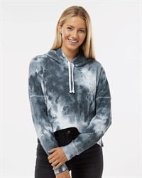 preview image of J. America 8853 Women's Crop Hooded Sweatshirt