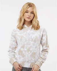 preview image of MV Sport W23718 Women's Sueded Fleece Tie-Dyed Crop Hooded Sweatshirt