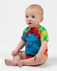 Dyenomite 340MS Infant Spiral Tie-Dyed Onesie