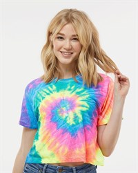 preview image of Colortone 1050 Women's Tie-Dyed Crop T-Shirt