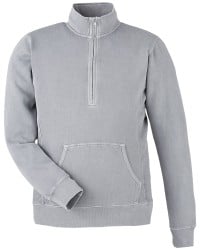 J. America 8732 Pigment-Dyed Fleece Quarter-Zip Pullover