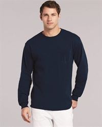 Gildan 2410 Ultra Cotton Long Sleeve T-Shirt with a Pocket