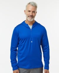 preview image of Adidas A596 Lightweight Performance Quarter-Zip Hooded Pullover