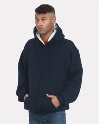 preview image of Bayside 940 USA-Made Super Heavy Thermal Lined Full-Zip Hooded Sweatshirt