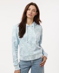 preview image of MV Sport W24105 Women's Maddie Floral Print Hooded Sweatshirt