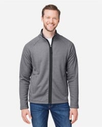 preview image of CORE365 CE72 Men's Venture Heathered Stripe Full-Zip