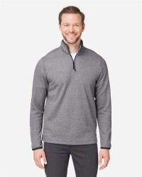 preview image of CORE365 CE73 Men's Venture Heathered Stripe Quarter-Zip Pullover