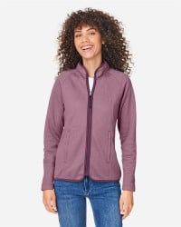 preview image of CORE365 CE72W Women's Venture Heathered Stripe Full-Zip