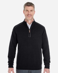 preview image of Devon & Jones DG478 Men's Manchester Fully-Fashioned Quarter-Zip Pullover Sweater