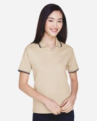 preview image of Devon & Jones D140W Women's Tipped Perfect Pima Interlock Polo