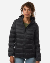 preview image of Weatherproof W26715 Women's Lightweight Poly-filled Hooded Puffer Jacket