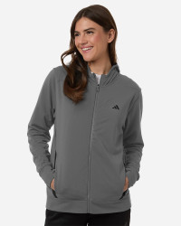 preview image of Adidas AT209 Women's Game & Go Fleece Full-Zip Hooded Sweatshirt