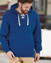 preview image of J. America 8830 Sport Lace Hooded Sweatshirt