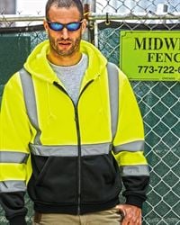 preview image of ML Kishigo JS102-103 Hi-Vis Hooded Full-Zip Sweatshirt