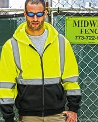 ML Kishigo JS102-103 Hi-Vis Hooded Full-Zip Sweatshirt