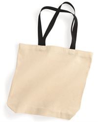 preview image of Liberty Bags 8868 10 Ounce Gusseted Cotton Canvas Tote with Colored Handle