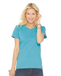 preview image of LAT 3507 Women's V-Neck Fine Jersey Tee