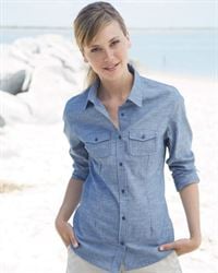 preview image of Burnside 5255 Women's Long Sleeve Chambray