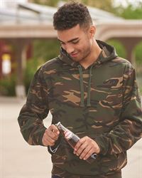 preview image of J. America 8615 Tailgate Polyester Hoodie with Bottle Opener and Beverage holder