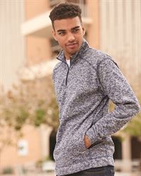 preview image of J. America 8614 Cosmic Fleece Quarter-Zip Pullover Sweatshirt