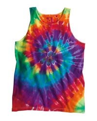 Dyenomite 420MS Multi-Color Spiral Unisex Tank Top