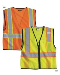 preview image of ML Kishigo 1527-1528 Economy Vest with Contrast Zipper Front