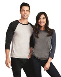 Next Level 6051 Unisex Tri-Blend Three-Quarter Sleeve Baseball Raglan Tee