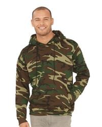 preview image of Code Five 3969 Adult Camo Pullover Fleece Hoodie
