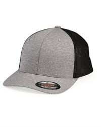 preview image of Flexfit 6311 Melange Trucker Cap With Mesh Back