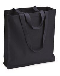 Q-Tees Q125300 13.7L Gusseted Canvas Shopper