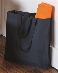 preview image of Q-Tees Q125400 27.3L Gusseted Jumbo Canvas Shopper