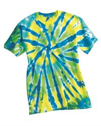 preview image of Dyenomite 200T2 Multi-Color Cut-Spiral Short Sleeve T-Shirt