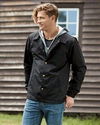 preview image of Independent Trading Co. EXP99CNB Water Resistant Windbreaker Coaches Jacket