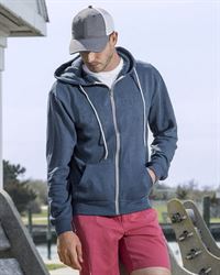 preview image of MV Sport 2349 Retro Heather Full-Zip Hooded Sweatshirt