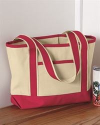 Q-Tees Q125800 20L Small Canvas Deluxe Tote