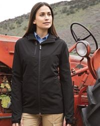 preview image of DRI DUCK 9411 Women's Ascent Hooded Soft Shell Jacket
