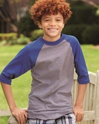 preview image of Augusta Sportswear 4421 Youth Three-Quarter Sleeve Baseball Jersey